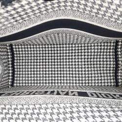 Christian Dior Black/White Canvas Book Tote Bag