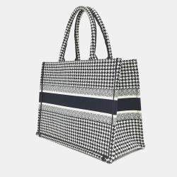 Christian Dior Black/White Canvas Book Tote Bag