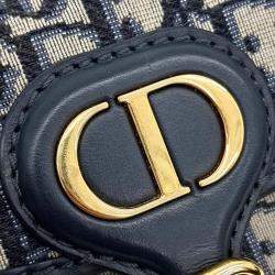 Dior Navy Blue Oblique Canvas Small Bobby Shoulder Bag