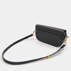 Dior Black Leather East West Shoulder Bag