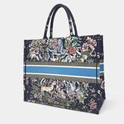 Dior Multicolor Canvas Book Tote Bag