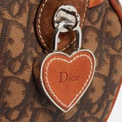 Dior Brown Oblique Coated Canvas Romantique Satchel