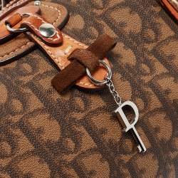 Dior Brown Oblique Coated Canvas Romantique Satchel
