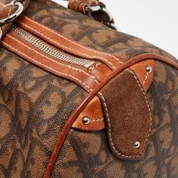 Dior Brown Oblique Coated Canvas Romantique Satchel
