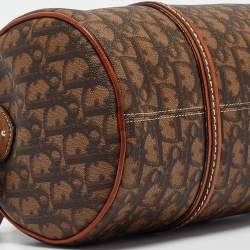 Dior Brown Oblique Coated Canvas Romantique Satchel