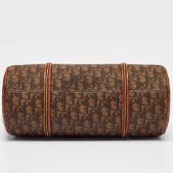 Dior Brown Oblique Coated Canvas Romantique Satchel