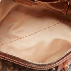 Dior Brown Oblique Coated Canvas Romantique Satchel