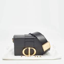 Pre Owned Dior Black Leather 30 Montaigne Box Bag