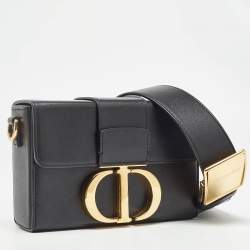 Pre Owned Dior Black Leather 30 Montaigne Box Bag