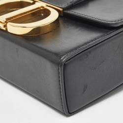 Pre Owned Dior Black Leather 30 Montaigne Box Bag