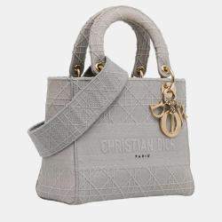 Dior Grey Medium Cannage Lady D-Lite