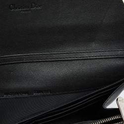 Pre Owned Dior Black/Beige Leather and Python Addict Rendez-Vous Wallet on Chain