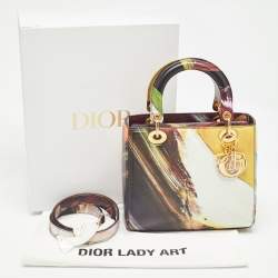 Dior Multicolor Leather Medium Limited Edition Yukima Ida Lady Dior Art Tote