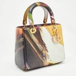 Dior Multicolor Leather Medium Limited Edition Yukima Ida Lady Dior Art Tote