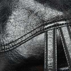 Dior Black Crinkled Leather Saddle Waist Belt Bag