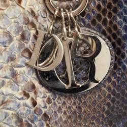 Dior Ombre Blue Python Medium Lady Dior Tote