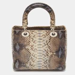 Dior Ombre Blue Python Medium Lady Dior Tote