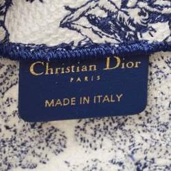 Dior Navy Blue/White Embroidery Canvas Diorcamp Bag