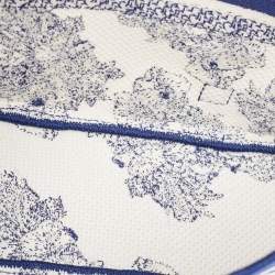 Dior Navy Blue/White Embroidery Canvas Diorcamp Bag