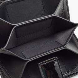 Pre Owned Dior Black Cannage Patent Leather Lady Dior 5 Gusset Card Holder