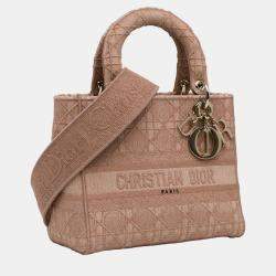 Dior Pink Medium Cannage Lady D-Lite