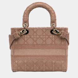 Dior Pink Medium Cannage Lady D-Lite