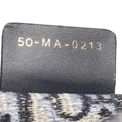 Pre Owned Dior Navy Blue Oblique Embroidered Canvas Large Book Tote