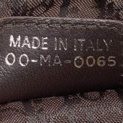 Pre Owned حقيبة كتف ديور فلايت سويدي وصوف بنية فاتحة