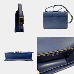 Dior Navy Blue Leather 30 Montaigne Shoulder Bags