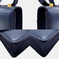 Dior Navy Blue Leather 30 Montaigne Shoulder Bags