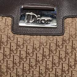 Pre Owned Dior Beige/Brown Oblique Canvas and Leather Street Chic Boston Bag