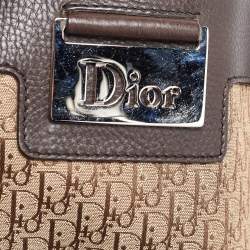 Pre Owned Dior Beige/Brown Oblique Canvas and Leather Street Chic Boston Bag