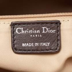 Pre Owned Dior Beige/Brown Oblique Canvas and Leather Street Chic Boston Bag