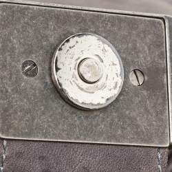 Pre Owned Dior Grey Pleated Leather Plisse Tote