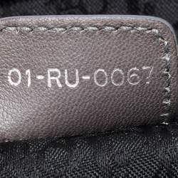 Pre Owned Dior Grey Pleated Leather Plisse Tote