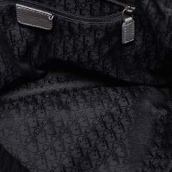 Pre Owned Dior Grey Pleated Leather Plisse Tote