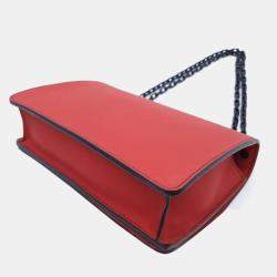 Pre Owned Christian Dior Red Leather J'Adior Shoulder Bag