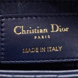 Pre Owned Dior Dark Blue Cannage Leather Small My ABCDior Lady Dior Tote