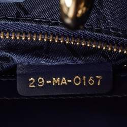 Pre Owned Dior Dark Blue Cannage Leather Small My ABCDior Lady Dior Tote
