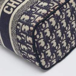 Pre Owned Dior Navy Blue Oblique Canvas Diortravel Vanity Case