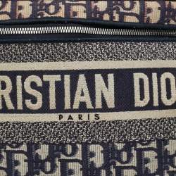 Pre Owned Dior Navy Blue Oblique Canvas Diortravel Vanity Case