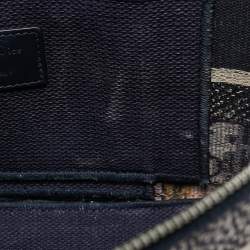 Pre Owned Dior Navy Blue Oblique Canvas Diortravel Vanity Case