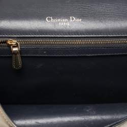 Dior Gold Microcannage Patent Leather Medium Diorama Shoulder Bag