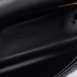 Pre Owned Dior Black Cannage Leather Small Caro Shoulder Bag