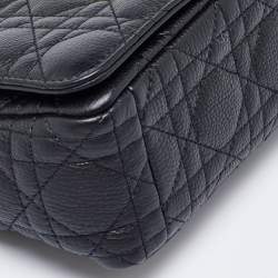 Pre Owned Dior Black Cannage Leather Small Caro Shoulder Bag