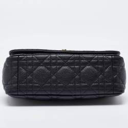 Pre Owned Dior Black Cannage Leather Small Caro Shoulder Bag