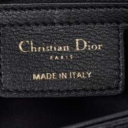 Pre Owned Dior Black Cannage Leather Small Caro Shoulder Bag