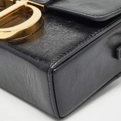 Pre Owned Dior Black Glossy Leather 30 Montaigne Box Bag