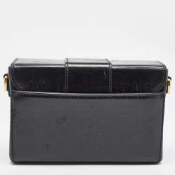 Pre Owned Dior Black Glossy Leather 30 Montaigne Box Bag