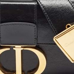 Pre Owned Dior Black Glossy Leather 30 Montaigne Box Bag